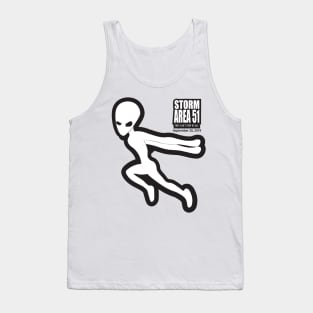 Alien run Storm area 51 white on black Tank Top